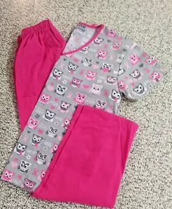 Scrubs Set metro breast cancer owl 🎀 print 3 pkt top size medium 3 pkt pant - Picture 1 of 12
