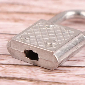 Mini Retro Padlock for Notepad Small Luggage Box Lock With Keys Hardware Set - Picture 1 of 14