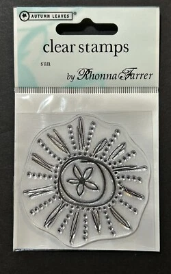 New Autumn Leaves FLOWER Clear Cling Stamp 2 1/2” RHONNA FARRER - Image 1 of 2