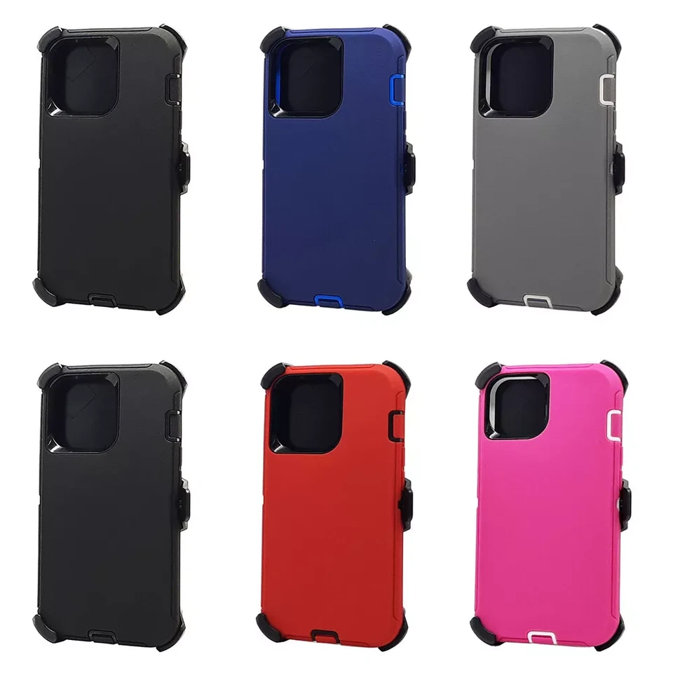 NEW Wholesale Mix for iPhone 8, 11, 12 etc, LOT 20 Defender Case + Clip - Image 1 of 4