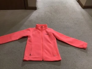 Columbia Kids Girls Neon Pink Zippered Fleece Jacket M(10/12) - Picture 1 of 6
