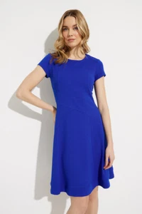 Joseph Ribkoff Royal Blue Fit and Flare Dress 232106 Size UK 18 RRP £265.00 - Picture 1 of 9
