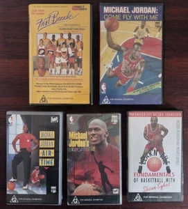 Vintage Collectable Basketball VHS Tapes x 5 Michael Jordan L. A. Lakers NBA - Picture 1 of 17