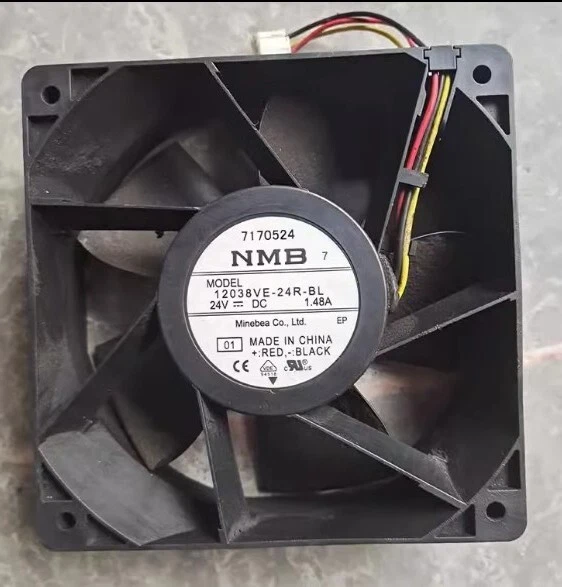 NMB 12038VE-24R-BL 24V 1.48A 3-wire for Yaskawa Inverter Cooling Fan - Image 1 of 1