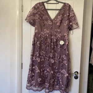 Chi Chi Embroidered Midi Dress BNWT, Size 16 - Picture 1 of 6