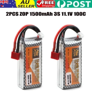 2X 11.1V 1500mAh 3S Lipo Battery with Deans T Plug For RC Car Truck Boat Drone - Picture 1 of 7