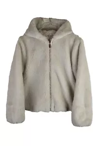 Marks & Spencer Kids Girls Faux Fur Zip Up Hooded Jacket Size 12/13 Yrs - Picture 1 of 9