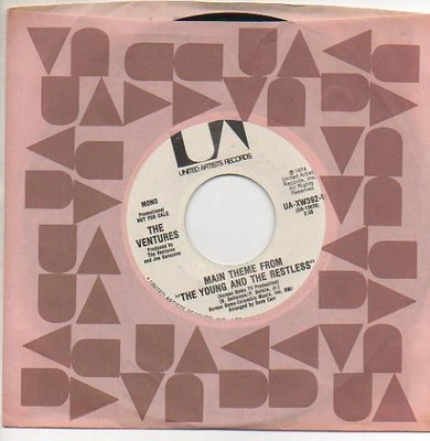 VENTURES 45 RPM "Theme Young & The Restless" ROCK INSTRUMENTAL Stereo/Mono  MINT - Image 1 of 2