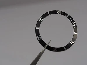 Black bezel insert fit Diver watch 16613 16618 16803 16808 - Imagen 1 de 1