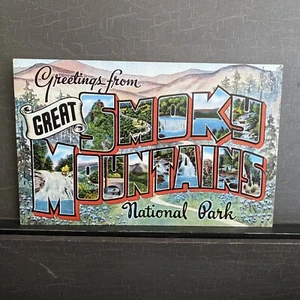 Grüße aus Great SMOKY MOUNTAINS Nationalpark Vintage Großbrief Postkarte - Bild 1 von 4