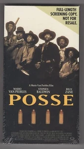 Posse (Factory Sealed VHS Screener w/Watermarks) Mario Van Peebles / Billy Zane - Picture 1 of 3