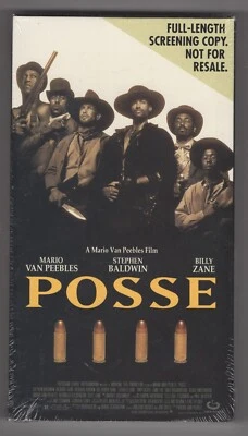 Posse (Factory Sealed VHS Screener w/Watermarks) Mario Van Peebles / Billy Zane - Image 1 of 3