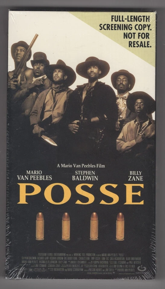 Posse (Factory Sealed VHS Screener w/Watermarks) Mario Van Peebles / Billy Zane - Image 1 of 3