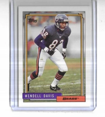 1992 Topps Football #262 Wendell Davis Chicago Bears - Image 1 of 2