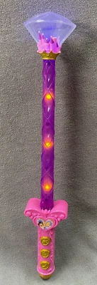 Cetro Luces Encantadas Princesa Disney Sonidos Rapunzel Belle Cenicienta Funciona Foto 1 de 4