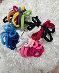 Lote 9 piezas x 16 lazos elásticos para el cabello banda cuerda cola de caballo soporte para el cabello crujiente - Imagen 1 de 1