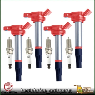 4Pcs Ignition Coil & Spark Plugs For 2011-2015 Lexus CT200h Toyota Prius 1.8L L4 Foto 1 de 4