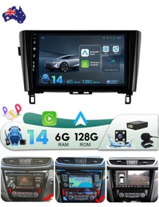 128G Android 14 Carplay Stereo Radio GPS Navi For Nissan Xtrail Qashqai 2014-19 - Picture 1 of 24