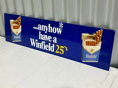 WINFIELD BLUE CIGARETTES METAL SIGN ADVERTISING 800 mm x 200 mm FREE POST - image 1 of 2