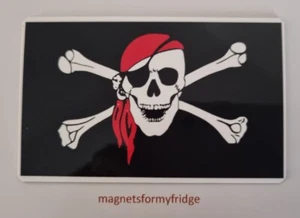  SKULL & CROSSBONES PIRATE FRIDGE MAGNET - M807 F - Picture 1 of 1