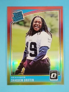 2018 Panini Donruss Optic RED & YELLOW RC Shaquem Griffin Seahawks #196 - Picture 1 of 2