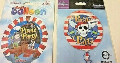New Beautiful 18" Pirate Party Foil Balloons in their original packaging - Image 1 of 3