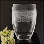 World Gifts Geometric Deep Sandblasted Crystal Vase for Home Decor - 12 Inch