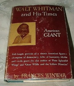 1941 American Giant Walt Whitman and his Times by Frances Winwar 12 Photos w/ DJ - Picture 1 of 11