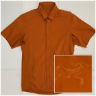 Arc'teryx Mens Top Casual Button-Down Casual Shirt Orange Size Small EUC
