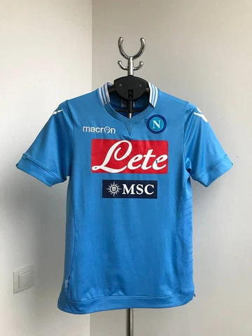 NAPOLI ITALY 2013 2014 HOME FOOTBALL SOCCER SHIRT JERSEY MACRON MENS ADULT SZ S Cover