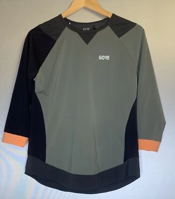 Camisa de ciclismo Gore-Tex Pullover para hombre talla mediana gris, negra y naranja neón Foto 1 de 4