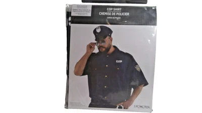 Camisa de policía azul disfraz para hombre talla grande 2XL uniforme de policía Foto 1 de 2