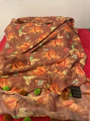 Pañuelo Avenue 9th rectángulo calabaza otoño 28x68 recortado Foto 1 de 4