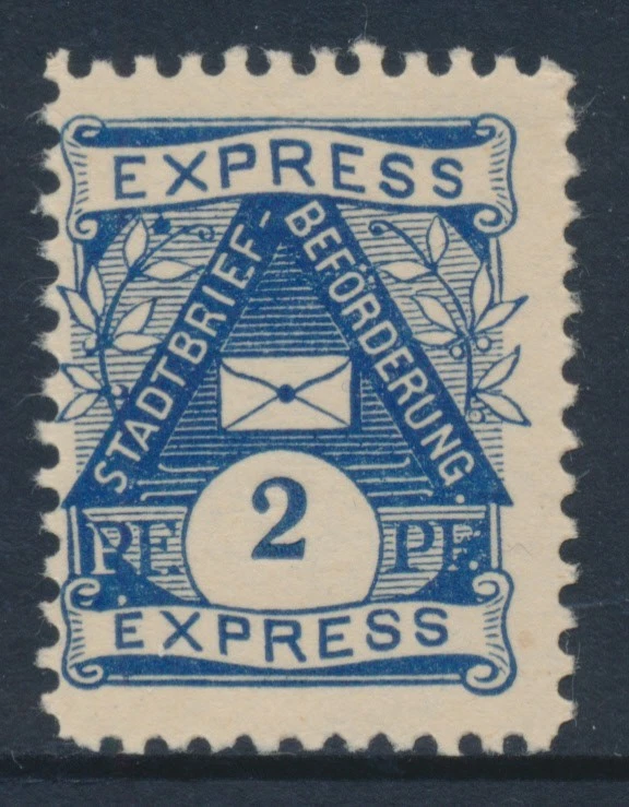 Halle/Saale StadtPost PrivatPost Mi B9  2Pf Blue Stadbrief-Beforderung MNH ** - Image 1 of 2