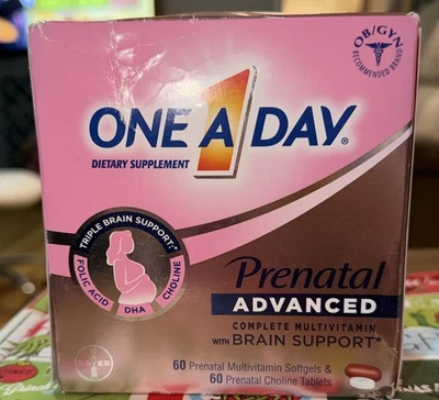 Multivitamínico Avanzado Prenatal One A Day con Apoyo Cerebral 60 y 60 Tabs Ex:6/26 Foto 1 de 4