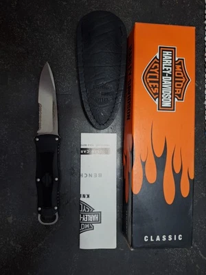 Harley Davidson Benchmade Night Shift Discontinued Boot Knife W/Sheath 13410S - Image 1 of 4