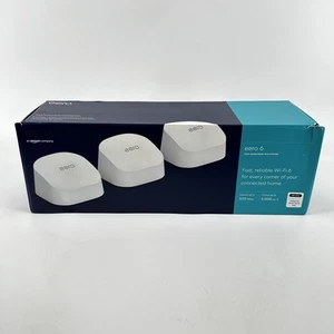 Amazon eero 6 Mesh Wi-Fi System Lot de 3 extensions de routeur domestique double bande - Photo 1/13