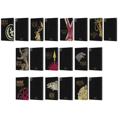 FUNDA LIBRO OFICIAL HBO JUEGO DE TRONOS CASA LEMAS CUERO PARA APPLE iPAD Foto 1 de 4