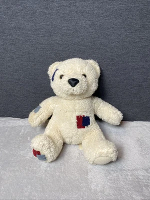 Cream Teddy Bear Plush 11" Patch Patches Vintage Stuffed Animal Toy Pet Lovey - Image 1 of 4