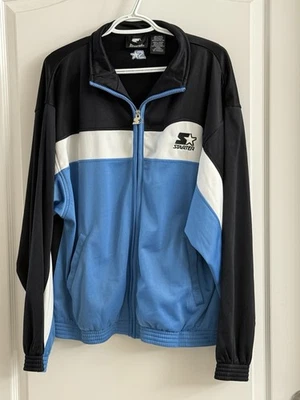 Chaqueta deportiva vintage Starter azul blanco cremallera completa talla mediana  Foto 1 de 4
