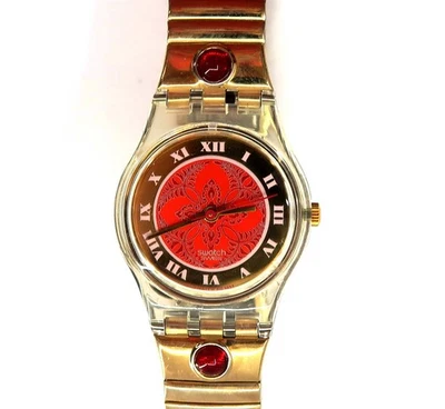 Reloj Swatch Flex TOURMALINE LK142 Nuevo Antiguo Stock con Estuche 1993 Mujer Foto 1 de 4