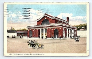 Johnstown Pennsylvania Railroad Depot Postkarte - Bild 1 von 2