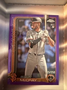 2025 Topps Chrome Grant McCray (RC) #116 Purple Ray Wave Refractor 205/250 - Bild 1 von 1