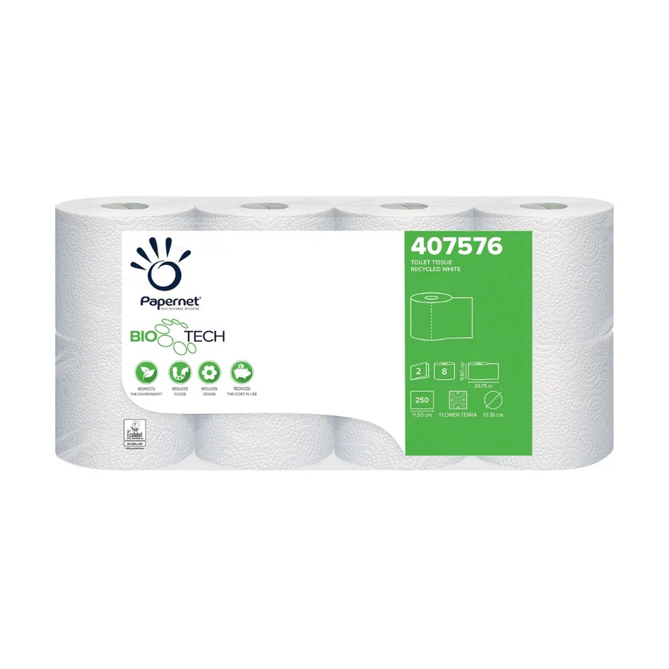 8x Papernet Toilet Paper with Bio Tech Technology, 407576 - 8 Rolls | - Image 1 of 1