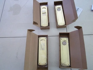 2er SET Baldwin Taschentür Sichtschutz Blende PD007 mit Zugknopf - Messing satiniert - Bild 1 von 5