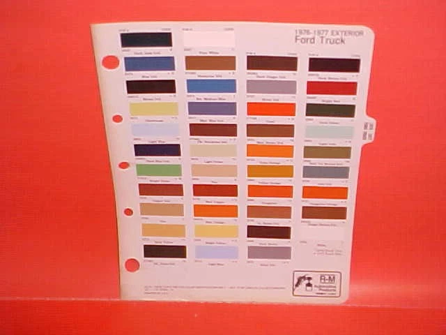 Camioneta Ford F-100 150 250 350 1976 + 1977 Bronco Econoline virutas de pintura RM Foto 1 de 1