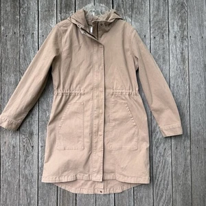 Market & Spruce Utility Cargojacke Mantel mit Kapuze Damen Medium khaki hellbraun - Bild 1 von 11