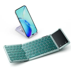 Foldable Bluetooth Keyboard with Touchpad, Travel Folding Keyboard with PU Le... - Picture 1 of 6
