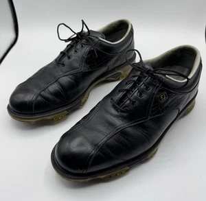 Footjoy FJ Dryjoys Tour Herren Golfschuhe 53652 Schwarz Leder Größe 9,5 M - Bild 1 von 15