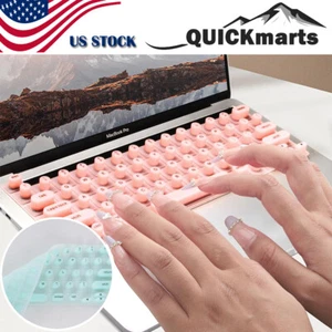 Cubierta de teclado arte uñas largas de silicona elevada para MacBook Laptop oficina mecanografía - Imagen 1 de 11